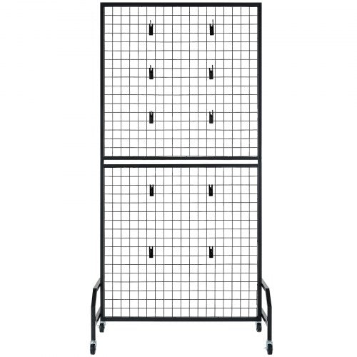 2 Packs Grid Wall Panels 29 x 5.9 ft Wire Grid Panels Display Rack
