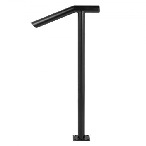 Single Post 12 Black Steel Railing 441LBS Capacity Baking Varnish Iron