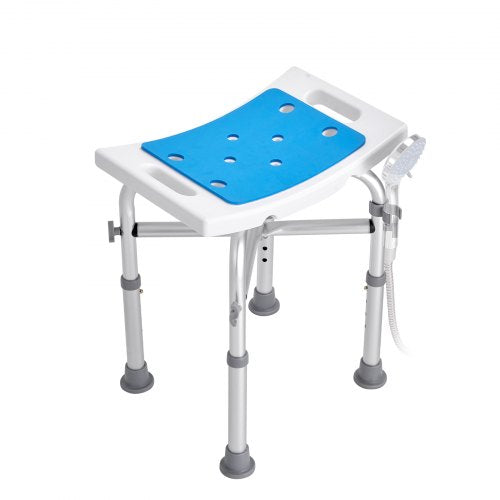 Shower Chair for Inside Shower Adjustable Height Shower Stool with Crossbar