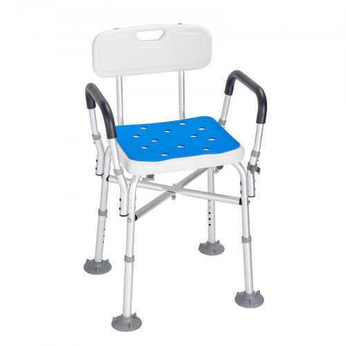 Shower Chair Seat with Padded Arms and Back Shower Stool with Reinforced