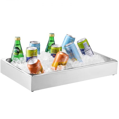 Countertop Food Serving Display Container 1 x 1 Pan Stainless Steel Food