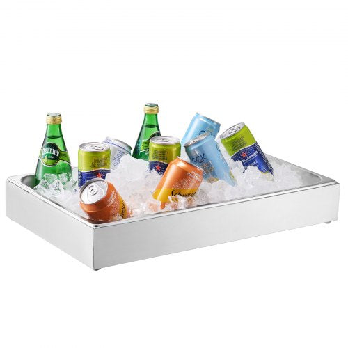 Countertop Food Serving Display Container 1 x 1 Pan Stainless Steel Food