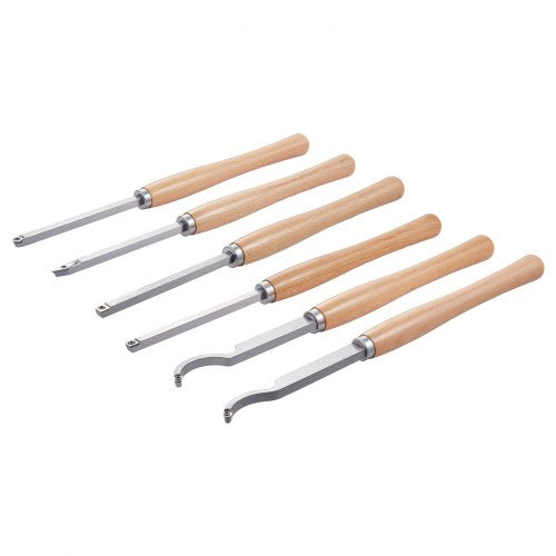 Wood Lathe Turning Tool Set 6PCS Lathe Roughing Finishing Detailing