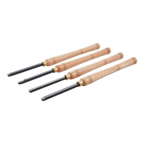 Wood Lathe Turning Tool Set 4PCS Lathe Roughing Finishing and Detailing