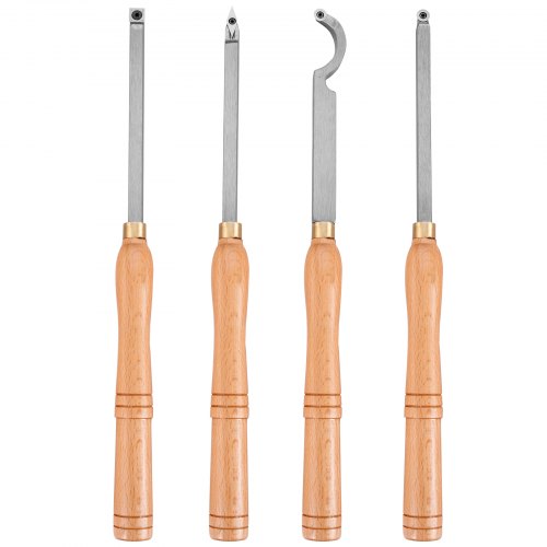 Wood Turning Tools for Lathe 4 PCS Set Carbide Lathe Tools with Diamond
