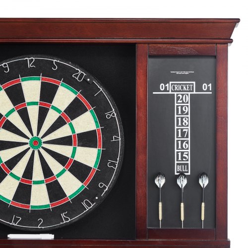 Dartboard and Cabinet Set ReadytoPlay Bundle Official Size Dartboard
