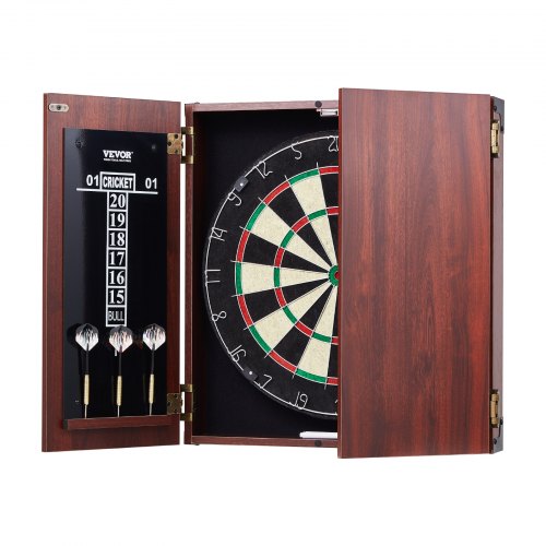 Dartboard and Cabinet Set ReadytoPlay Bundle Official Size Dartboard