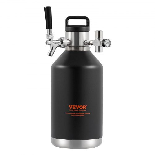 Beer Growler Tap System 128Oz 4L Mini Keg 304 Stainless Steel Pressurized
