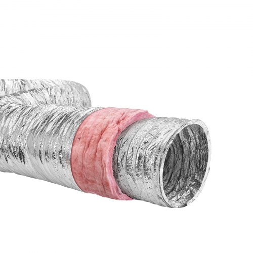 Dryer Vent Hose 10 Insulated Flexible Duct 25FT Long with 2 Duct Clamps