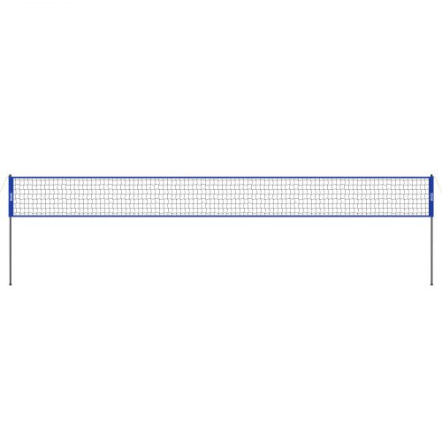 Outdoor Portable Volleyball Net System Adjustable Height Steel Poles