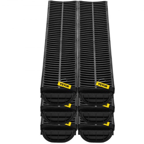 Trench Drain System Channel Drain with Plastic Grate 58x31Inch HDPE