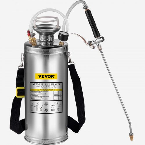 2Gal Stainless Steel Sprayer Set with 20 Wand Handle 3FT Reinforced