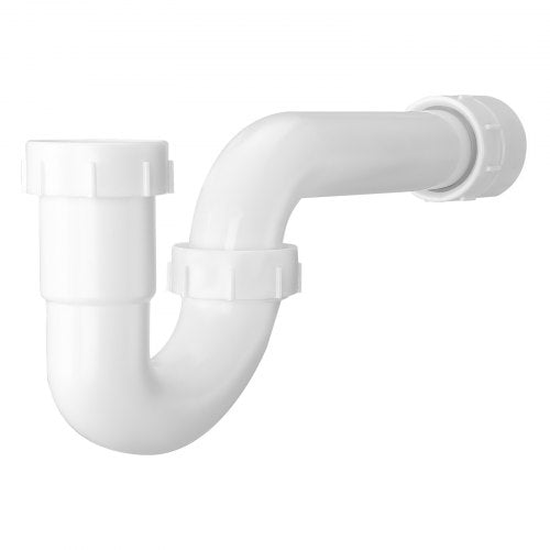 PTrap 112 Inch P Trap Sink Drain Pipe Kit with Threaded Adapter and TPU