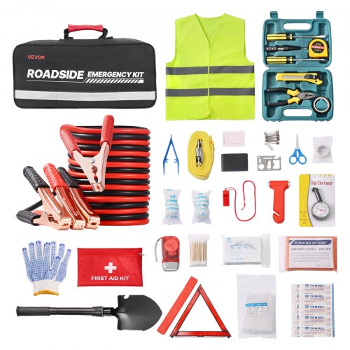 Car Emergency Kit 2in1 First Aid Kit with Jumper Cables Essential