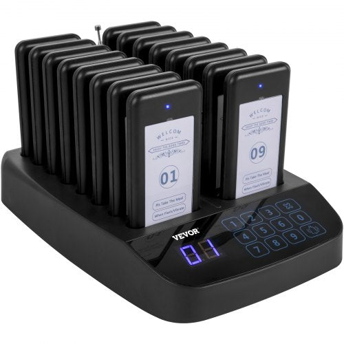 F101 Restaurant Pager System 16 Pagers Max 98 Beepers Wireless Calling