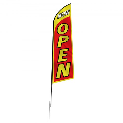 Open Flag with Pole Kit Advertising Flag for Business Outside Advertising