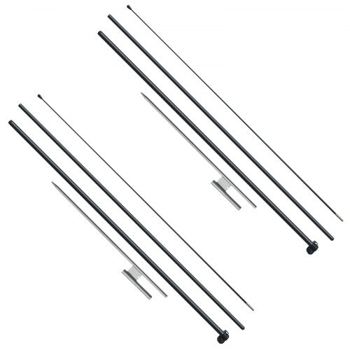 Feather Flag Pole Kit 2 Packs Swooper Flag Pole 12.7 ft Sign Flag Poles