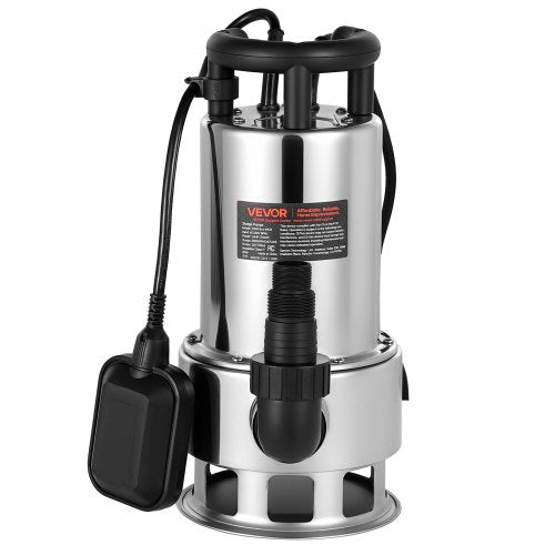 1 HP Submersible Sump Pump 5500 GPH Stainless Steel Submersible Sewage