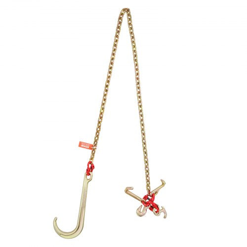 J Hook Chain 516 x 6 G80 15 Long Shank J Hook Tow Chain with RTJ