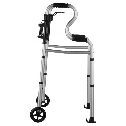 Folding Walker on Wheels 3in1 StandAssist Folding Walkers with Adjustable Height