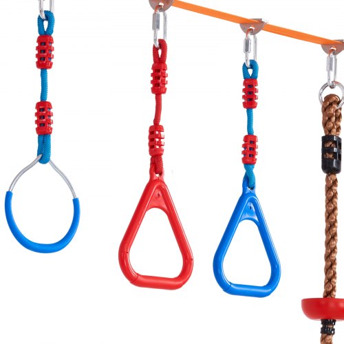 Ninja Warrior Obstacle Course for Kids 2 x 60 ft Weatherproof Slacklines