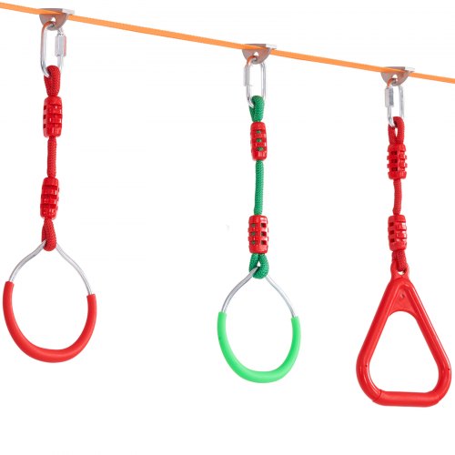 Ninja Warrior Obstacle Course for Kids 2 x 65 ft Weatherproof Slacklines