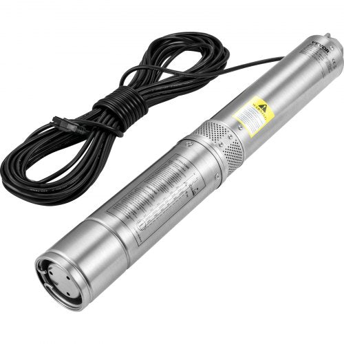Deep Well Submersible Pump 1HP 115V60Hz 37gpm Flow 207ft Head with 33ft
