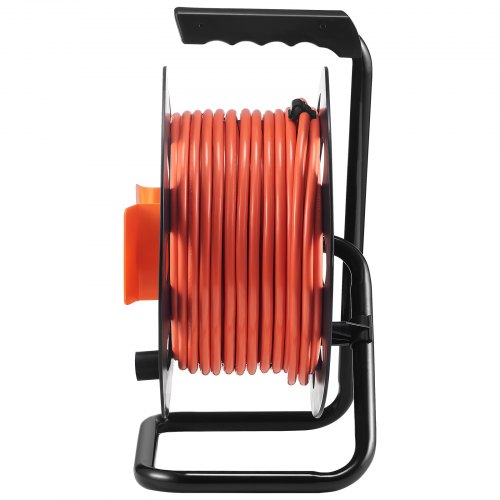 Extension Cord Reel 100FT with 4 Outlets and Dust Cover Heavy Duty 14AWG