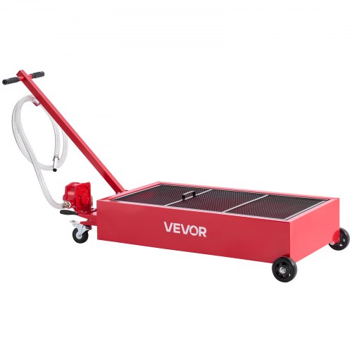 Low Profile Oil Drain Pan 20 Gallon Capacity Rolling Oil Drain Pan with Manual