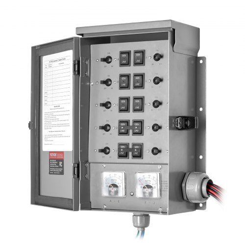 Manual Transfer Switch 30Amp 10Circuit Prewired Generator Transfer