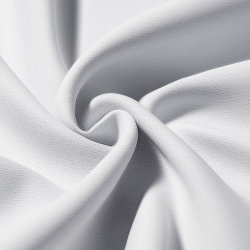 Blackout Curtains White Blocking Drapes for Bedroom and Living Room 2