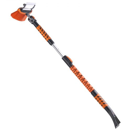 Car Snow Brush 3In1 Remover For Windshield With 180 Pivoting Head Squeegee Ice