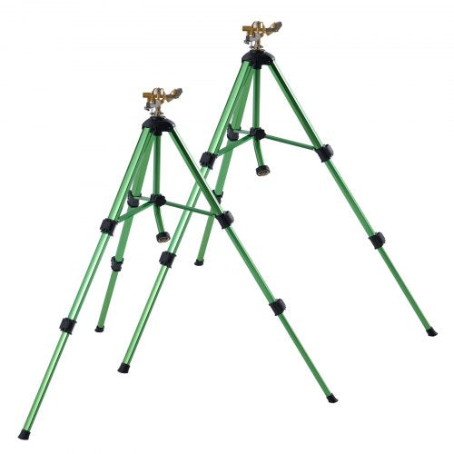 Impact Sprinkler on Tripod Base 2 Packs Heavy Duty Tripod Sprinklers with Brass