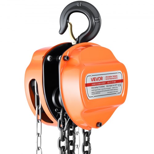 Hand Chain Hoist 1 Ton 2200 lbs Capacity Manual Chain Block with Upgrade 1