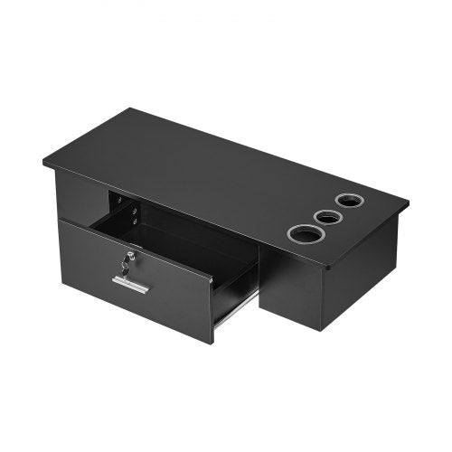 WallMounted Salon Workstation Equipped with 3 Holders for Hair Dryers