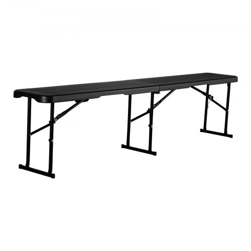 Plastic Folding Bench 6 ft Portable Bench for IndoorOutdoor Picnic Party