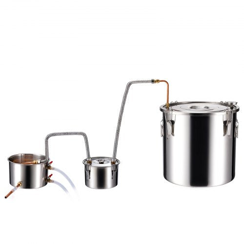 Alcohol Still 13.2 Gal 50 L Stainless Steel Water Alcohol Distiller with Copper
