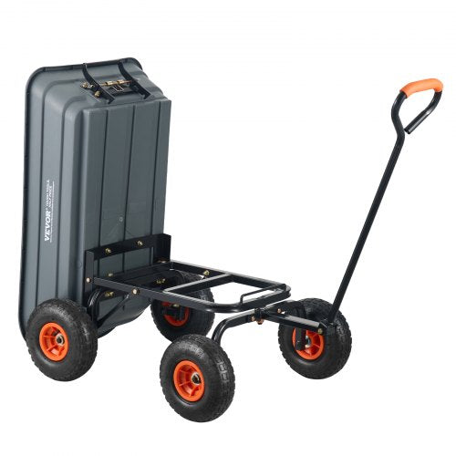 Garden Cart Durable Poly Dump Cart with Simple Assembly Steel Framework