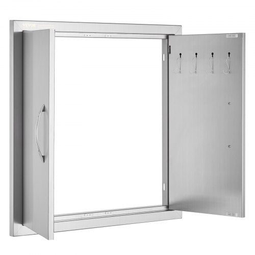 BBQ Access Door 24W x 24H Inch Double Outdoor Kitchen Door Stainless Steel