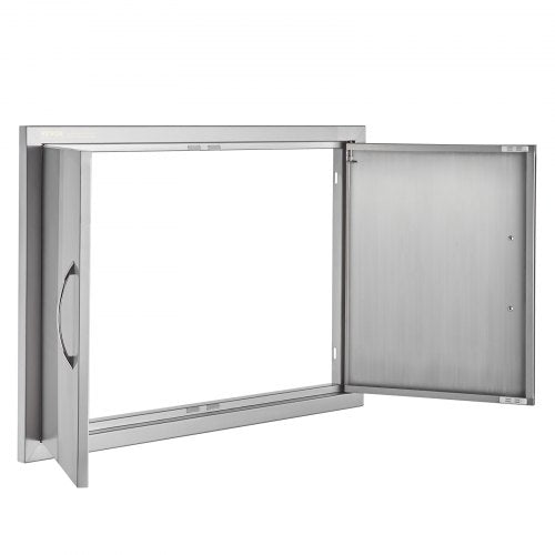 BBQ Access Door 30W x 21H Inch Double Outdoor Kitchen Door Stainless Steel