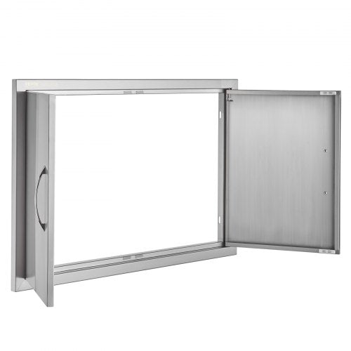BBQ Access Door 33W x 22H Inch Double Outdoor Kitchen Door Stainless Steel