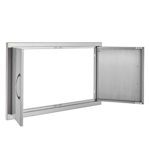 BBQ Access Door 34W x 19H Inch Double Outdoor Kitchen Door Stainless Steel