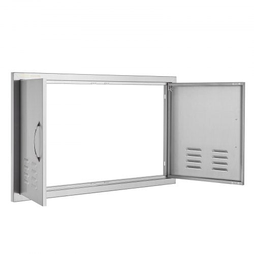 BBQ Access Door 36W x 21H Inch Double Outdoor Kitchen Door Stainless Steel