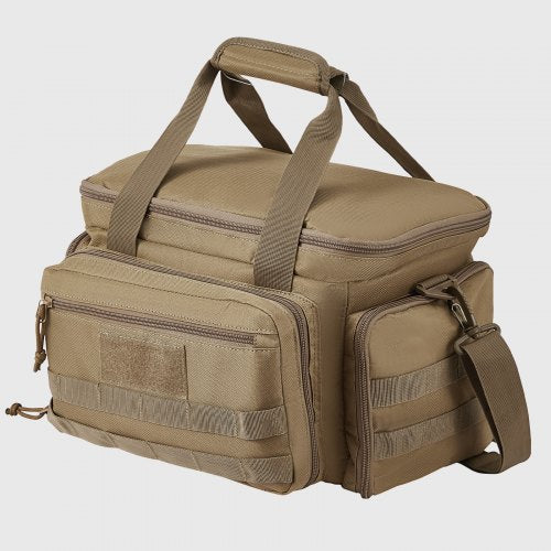 Range Bag for 4 Pistols Tactical Gun Range Bag Single Shoulder Strip Brown – 6 L