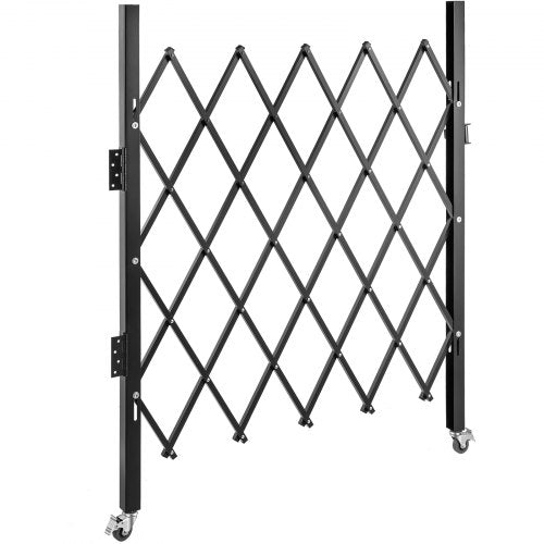 Single Folding Security Gate 48 H x 37 W Folding Door Gate Steel