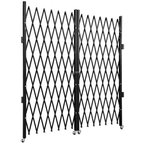 Double Folding Security Gate 5 H x 10 W Folding Door Gate Steel