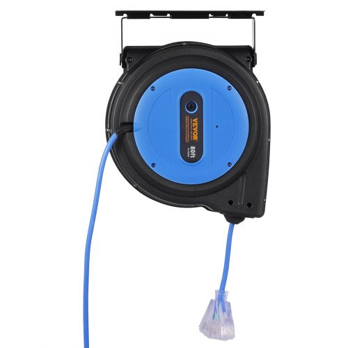 Retractable Extension Cord Reel 80 FT Heavy Duty 12AWG3C SJTOW