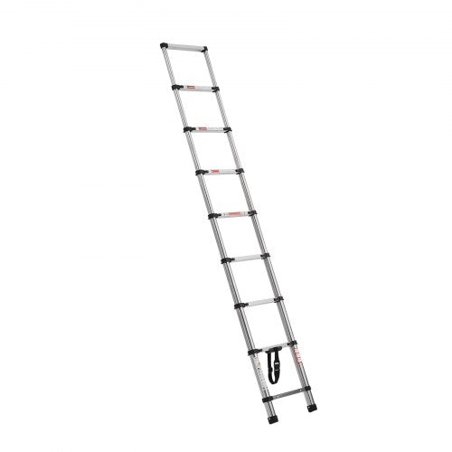 Telescoping Ladder 8.5ft Stainless Steel Lightweight Extension Ladder