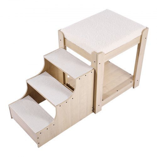 Pet Bunk Bed with Stairs DogCat Window Perch MultiLevel Bed Window Perch