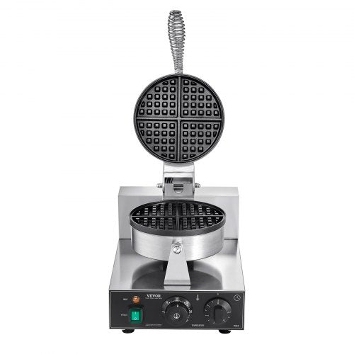 Commercial Waffle Maker 1230W Round Waffle Baker Machine NonStick